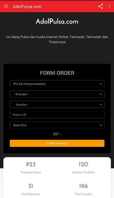 Emulate Android APK AdolPulsa | Pulsa Kuota Murah Emulate Android APK AdolPulsa | Pulsa Kuota Murah